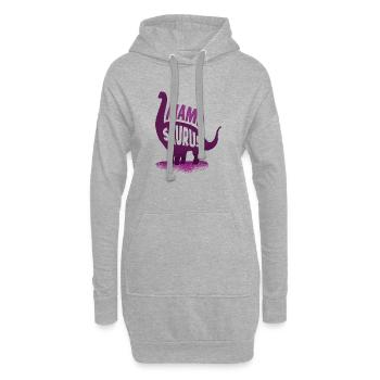 Mama Sauraus Dino Mamasaurus dinosaures Rex - Sweat-shirt à capuche long Femme - gris chiné - Devant
