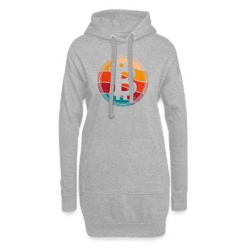 Bitcoin - Sweat-shirt à capuche long Femme - gris chiné - Devant
