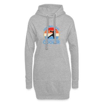 Handball handball papa - Sweat-shirt à capuche long Femme - gris chiné - Devant
