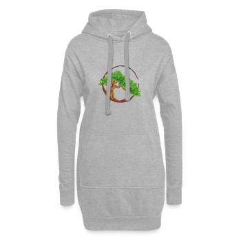 Baum Japanischer Bonsai-Baum - Hoodie-Kleid - Grau meliert - Vorne