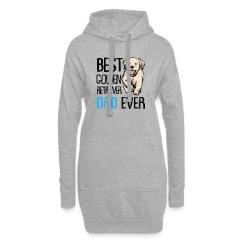 Golden Retriever - Hoodie-Kleid - Grau meliert - Vorne