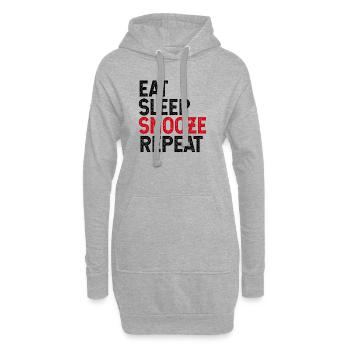 Eat Sleep Snooze Repeat - Sweat-shirt à capuche long Femme - gris chiné - Devant