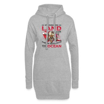 Throw Bach Into The Ocean Scuba Diving Taucher - Hoodie-Kleid - Grau meliert - Vorne