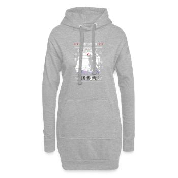 Escalade Montagne Moche Pull de Noël Cadeau - Sweat-shirt à capuche long Femme - gris chiné - Devant