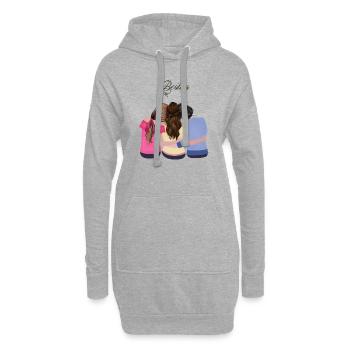 Besties Outfit - Hoodie-Kleid - Grau meliert - Vorne
