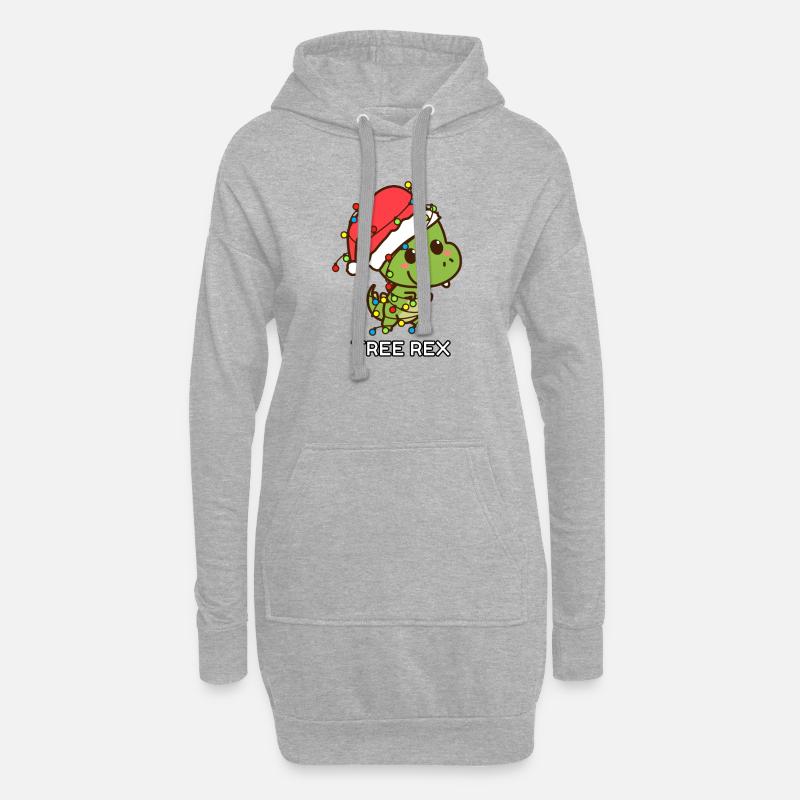 Tree Rex - Hoodie-Kleid - Grau meliert