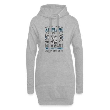Sprung aus einem Flugzeug Skydiving - Hoodie-Kleid - Grau meliert - Vorne