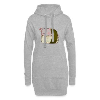 Mignon Sushi Chat Japonais Drôle Kawaii Kitty Amant - Sweat-shirt à capuche long Femme - gris chiné - Devant