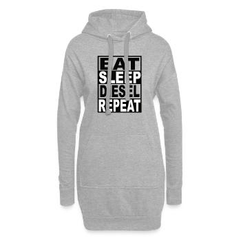 Manger Sleep Diesel Répéter - Sweat-shirt à capuche long Femme - gris chiné - Devant