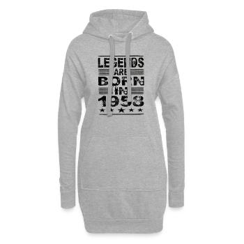 Legenden werden 1958 geboren - Hoodie-Kleid - Grau meliert - Vorne
