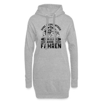 Geländewagen Matsch Allrad Reisefahrzeug Offroad - Hoodie-Kleid - Grau meliert - Vorne