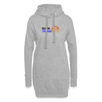 Equador Souvenir Urlaub Reise Palmen Retro Sunset - Hoodie-Kleid - Grau meliert - Vorne