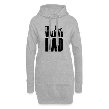 The Walking Dad - Hund Dog Papa Vatertag - Hoodie-Kleid - Grau meliert - Vorne