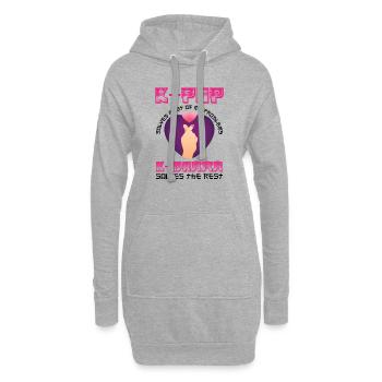 K-Pop Kpop & K-Drama Kdrama Drame coréen Hallyu - Sweat-shirt à capuche long Femme - gris chiné - Devant