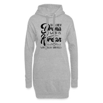 K-Drama Kdrama Korea Südkorea Hallyu K-Drama - Hoodie-Kleid - Grau meliert - Vorne