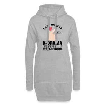 K-Drama Kdrama Korea Seoul Ramen Hallyu - Hoodie-Kleid - Grau meliert - Vorne