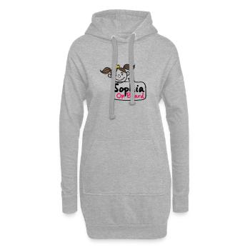 Sophia à bord - Sweat-shirt à capuche long Femme - gris chiné - Devant