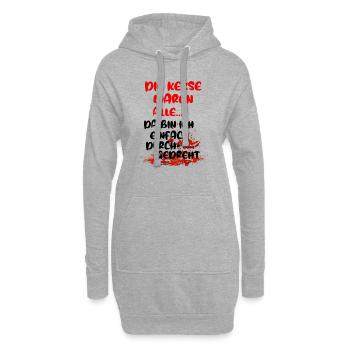 Die Kekse waren alle da bin ich durchgedreht - Hoodie-Kleid - Grau meliert - Vorne