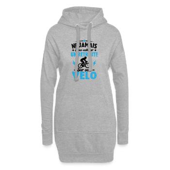 Un Retraité Sur Son Vélo Humour Retraite Cycliste - Sweat-shirt à capuche long Femme - gris chiné - Devant