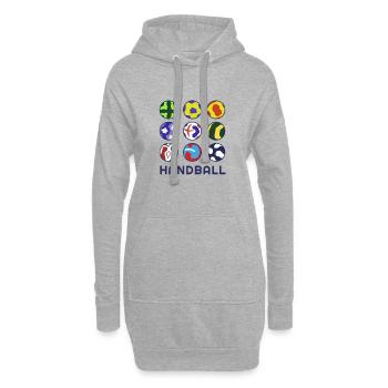 Handballspieler Design Coole Handball Minimalist - Hoodie-Kleid - Grau meliert - Vorne