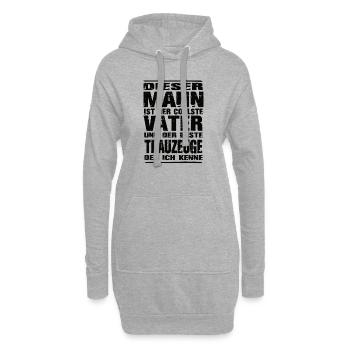 Vater und Trauzeuge - Hoodie-Kleid - Grau meliert - Vorne