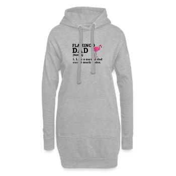 Flamingo Pink Flamingo Flamingo Geschenk - Hoodie-Kleid - Grau meliert - Vorne