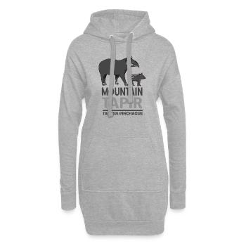 Mountain Tapire Tiermotiv Tapir Familie - Hoodie-Kleid - Grau meliert - Vorne