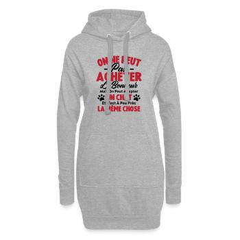 On peut adopter un chat Humour Cadeau - Sweat-shirt à capuche long Femme - gris chiné - Devant