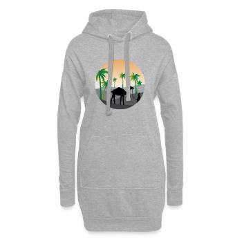 Palmen - Hoodie-Kleid - Grau meliert - Vorne
