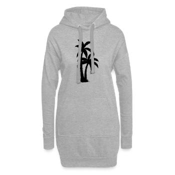 Palmen - Hoodie-Kleid - Grau meliert - Vorne