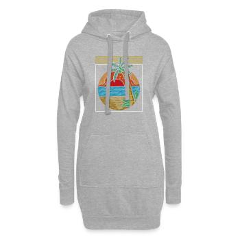 Palmen - Hoodie-Kleid - Grau meliert - Vorne