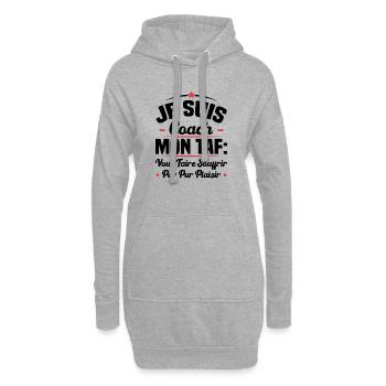 Je suis coach, Humour cadeau sportif coach - Sweat-shirt à capuche long Femme - gris chiné - Devant