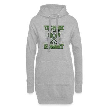 Technik Ist Wenn Der Ball Kommt ,Tennis. - Hoodie-Kleid - Grau meliert - Vorne