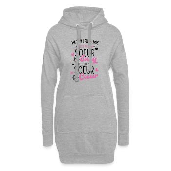 Ma Meilleure Amie N'est Pas Ma Soeur De Sang Elle - Sweat-shirt à capuche long Femme - gris chiné - Devant