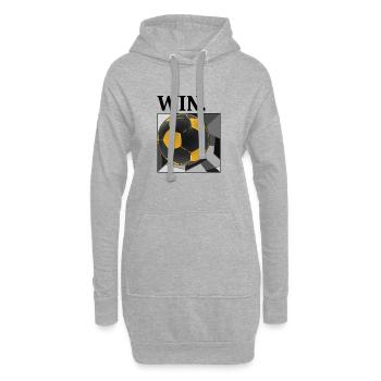 Coole Fußball Designs Streetwear Training Modern - Hoodie-Kleid - Grau meliert - Vorne