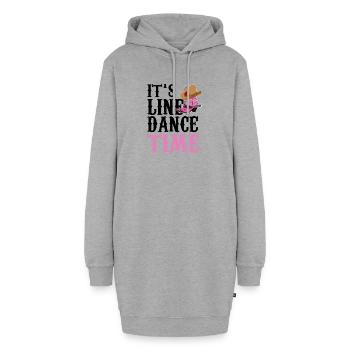 It‘s Line Dance Time Line Dancing Country Musik - Hoodie-Kleid - Grau meliert - Vorne
