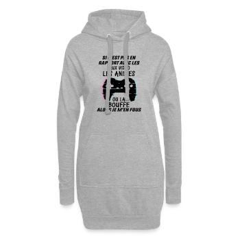 Si C'est Pas En Rapport Avec Les Mangas Jeux Vidéo - Sweat-shirt à capuche long Femme - gris chiné - Devant