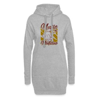La musique est ma médecine Mélomanes - Sweat-shirt à capuche long Femme - gris chiné - Devant