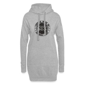 Vintage Made In 1989 Original Part Geburtstag 1989 - Hoodie-Kleid - Grau meliert - Vorne