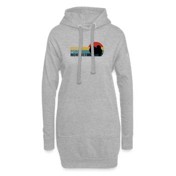 Spitz Pomeranian Zwergspitz Chien - Sweat-shirt à capuche long Femme - gris chiné - Devant