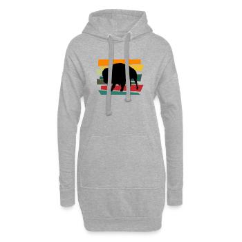 Bison Buffalo Water Parc national Buffalo - Sweat-shirt à capuche long Femme - gris chiné - Devant