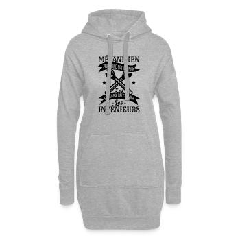 Mécanicien qui répare les erreurs les ingénieurs - Sweat-shirt à capuche long Femme - gris chiné - Devant