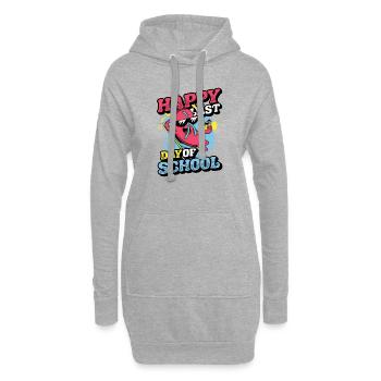 Joyeux dernier jour d’école - Sweat-shirt à capuche long Femme - gris chiné - Devant