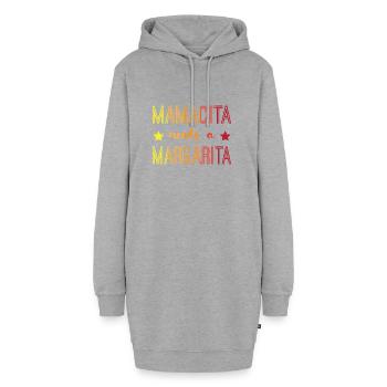 Mamacita a besoin d’une Margarita - Sweat-shirt à capuche long Femme - gris chiné - Devant