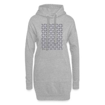 Chauve-souris Halloween - Sweat-shirt à capuche long Femme - gris chiné - Devant