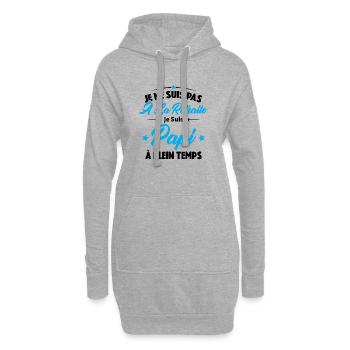 Je Ne Suis Pas À La Retraite, Papi À Plein Temps - Sweat-shirt à capuche long Femme - gris chiné - Devant