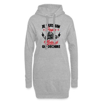 Je Suis Un Papa Motard Qui Déchire - Sweat-shirt à capuche long Femme - gris chiné - Devant
