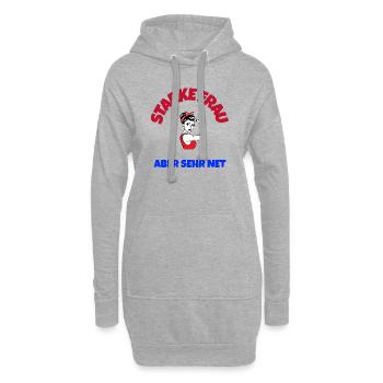 Starke Frau - Hoodie-Kleid - Grau meliert - Vorne