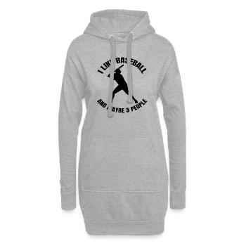 Cadeau de baseball Amateur de baseball Jeu de baseball - Sweat-shirt à capuche long Femme - gris chiné - Devant