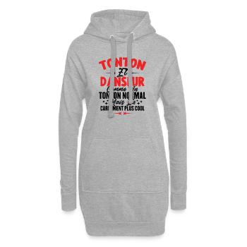 Tonton Et Danseur Comme Un Tonton Normal Plus Cool - Sweat-shirt à capuche long Femme - gris chiné - Devant